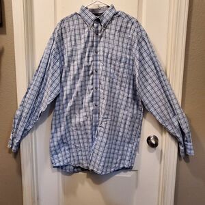 Classic Big & Tall Vintage Men's Baby Blue Wrangler button down 2XLT